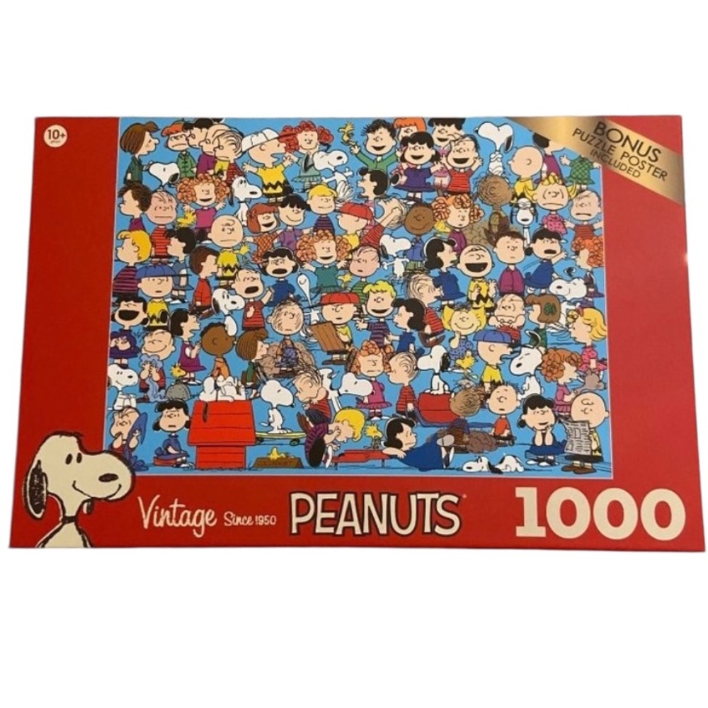 New Vintage Peanuts characters 1000 Puzzle with Bonus Puzzle Poster Included